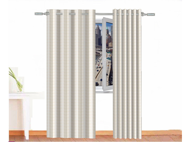 Cortina decorativa THOR Color Blanco Roto Ocre Claro