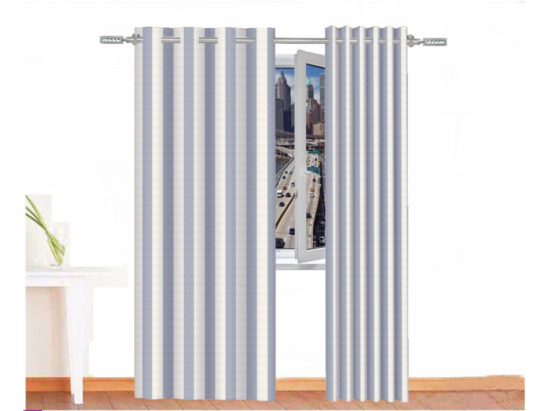 Cortina decorativa THOR Color Azul Blanco