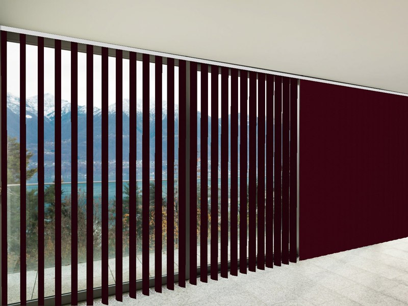 Verticales Opaco C BLACK OUT color burdeos