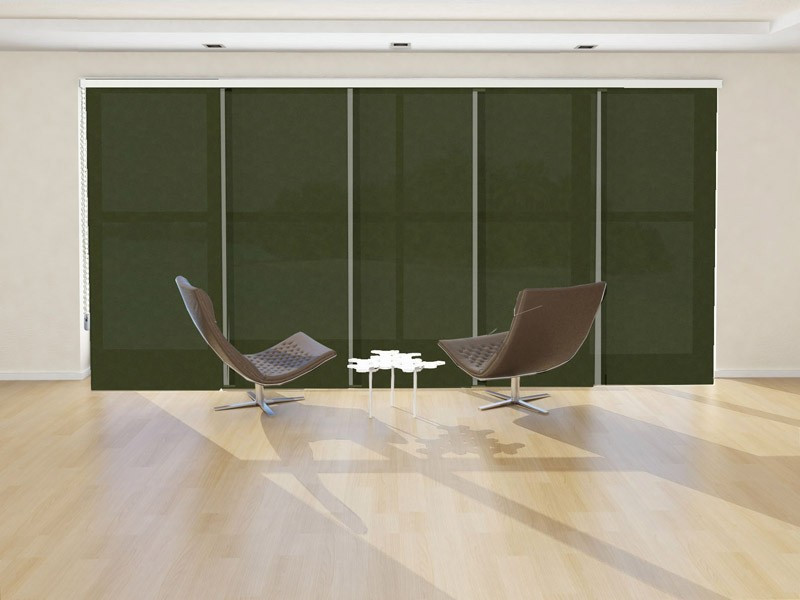 Panel japonés decorativo ZEUS color verde oliva