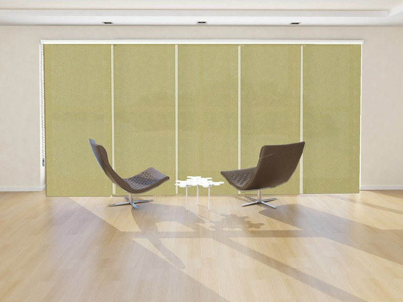 Panel japonés decorativo ZEUS color ocre amarillo
