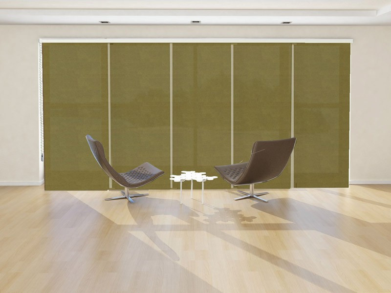 Panel japonés decorativo ZEUS color marrón ocre