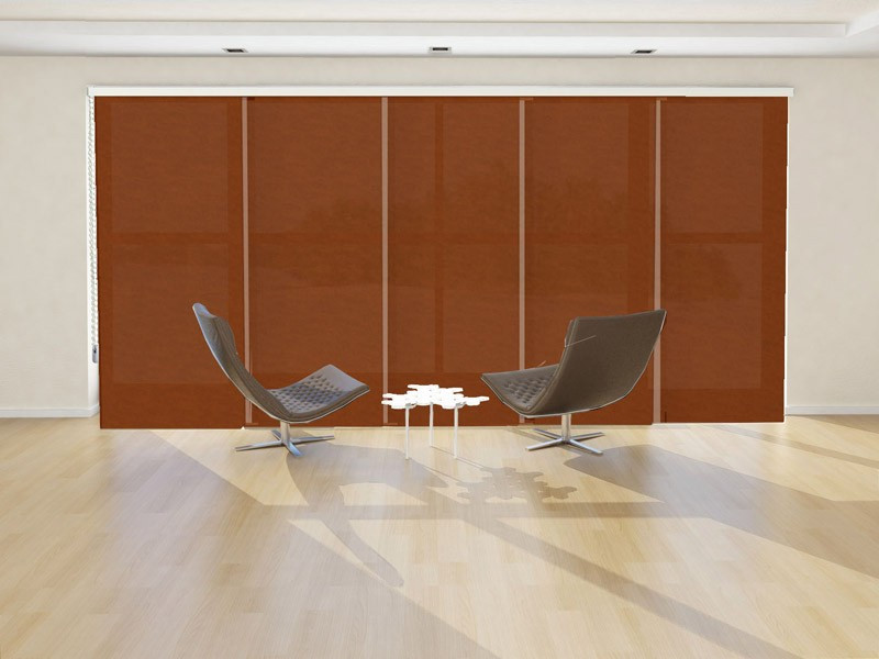 Panel japonés decorativo ZEUS color herrumbre oscuro