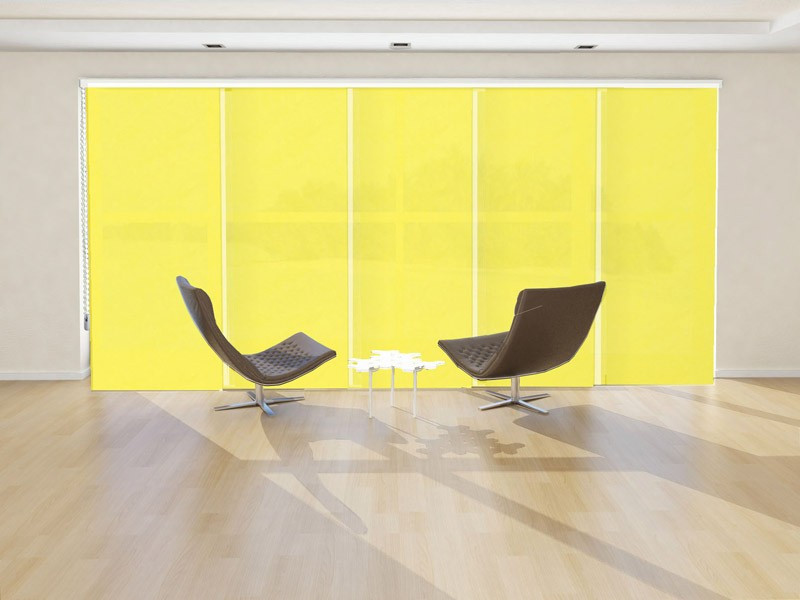 Panel japonés decorativo ZEUS color amarillo pastel