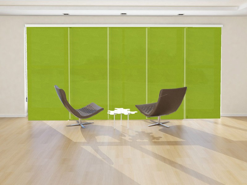 Panel japonés decorativo ZEUS color verde absenta