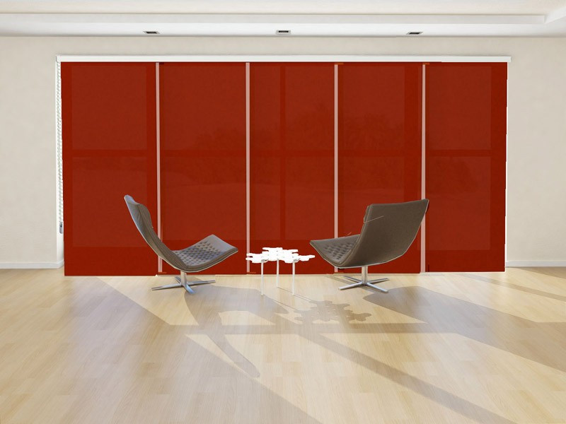 Panel japonés decorativo ZEUS color rojo