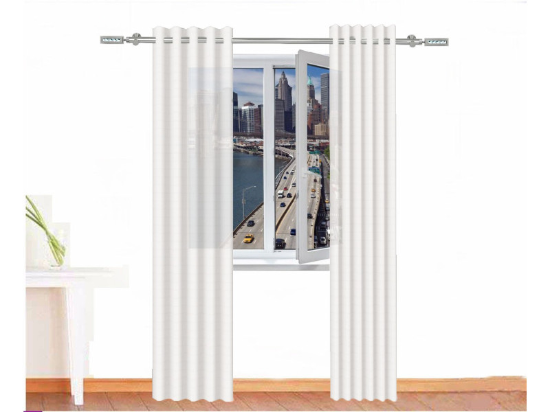 Cortina decorativa hor ignífuga color blanco óptico