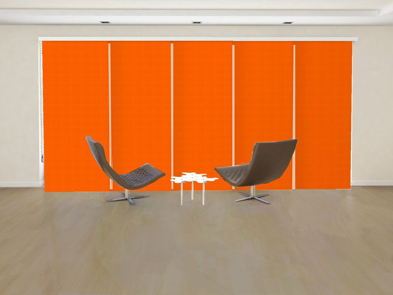 Panel japonés opaco ARTEMISA color naranja