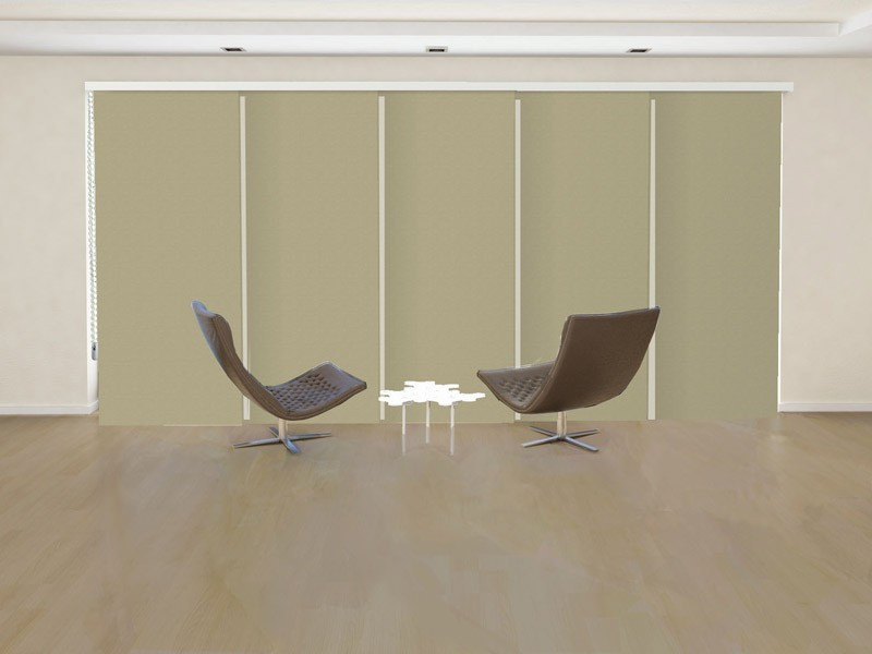 Panel japonés opaco C BLACK OUT color ocre