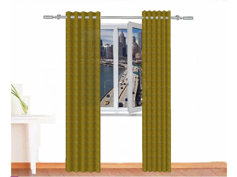 Cortina decorativa hor ignífuga color oro