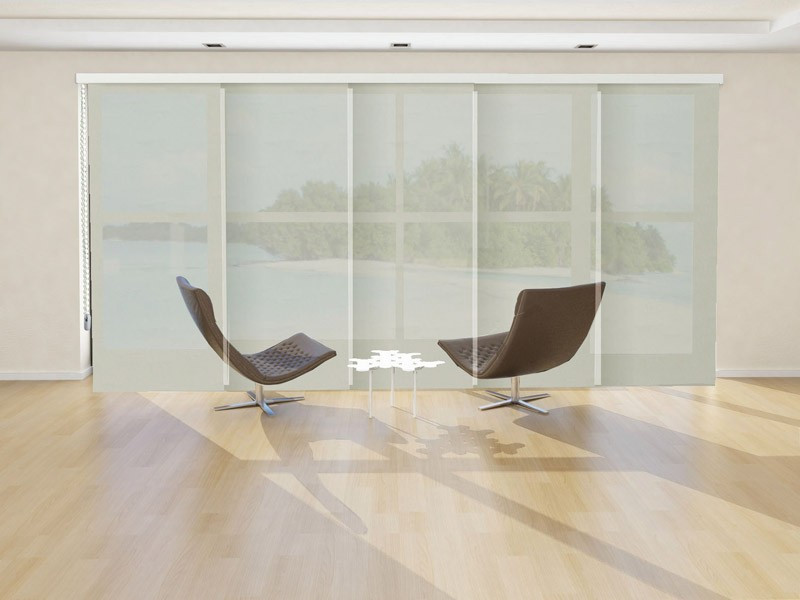 Panel japonés screen 3500 ignífugo color gris perla gris oscuro