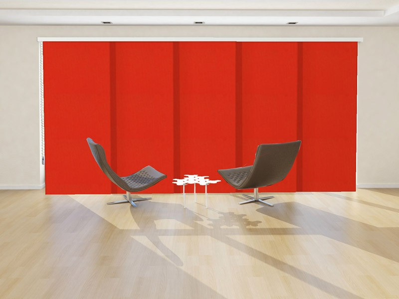 Panel japonés traslúcido MIAMI color rojo