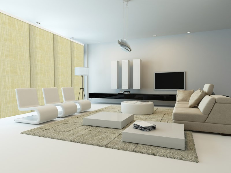 Panel japonés traslúcido SHANTUNG blanco navajo