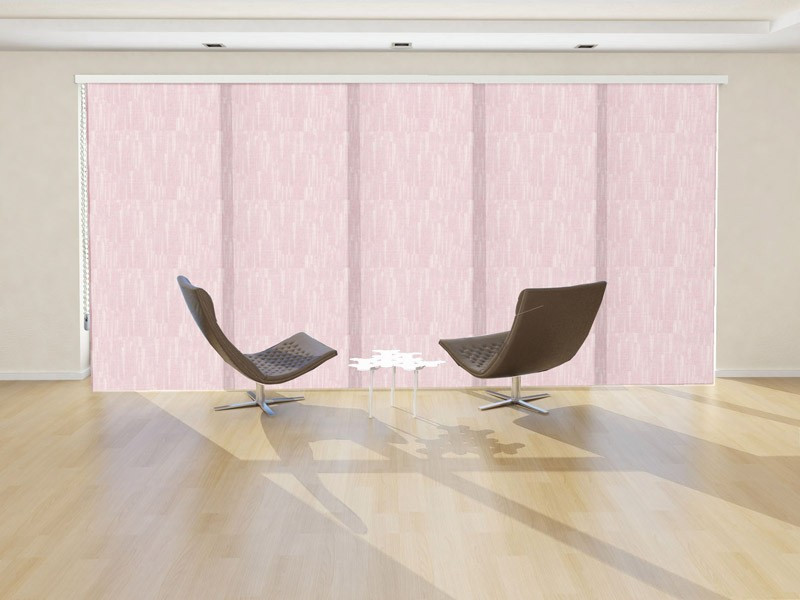Panel japonés traslúcido SHANTUNG color rosa pastel