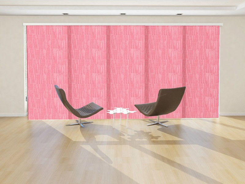 Panel japonés traslúcido SHANTUNG color rosa pálido