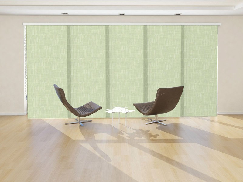 Panel japonés traslúcido SHANTUNG color esmeralda