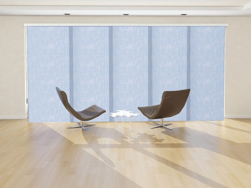 Panel japonés traslúcido SHANTUNG color azul zafiro