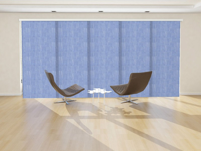 Panel japonés traslúcido SHANTUNG color azul cerúleo