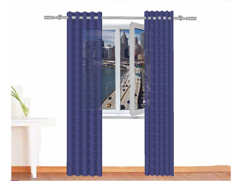 cortina decorativa hor ignífuga color azul zafiro