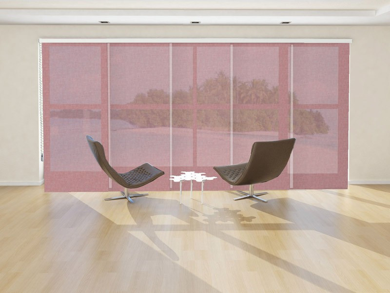 Panel japonés visillo ISIS color rosa lavanda