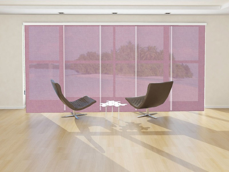 Panel japonés visillo OSIRIS color rosa lavanda