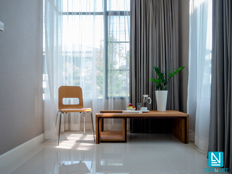 Cortina decorativa SEJMET gris de davy salon