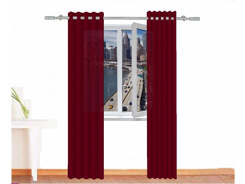 	Cortina decorativa sejmet color rojo vino