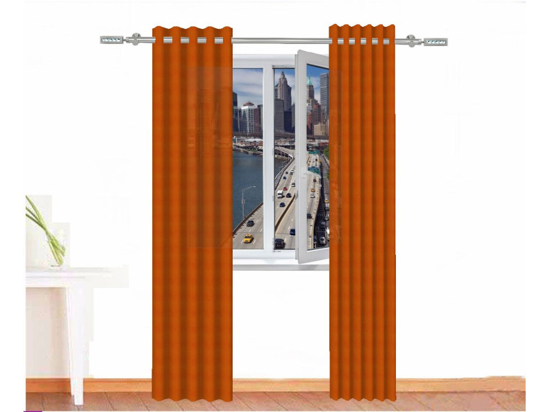 	Cortina decorativa sejmet color naranja calabaza