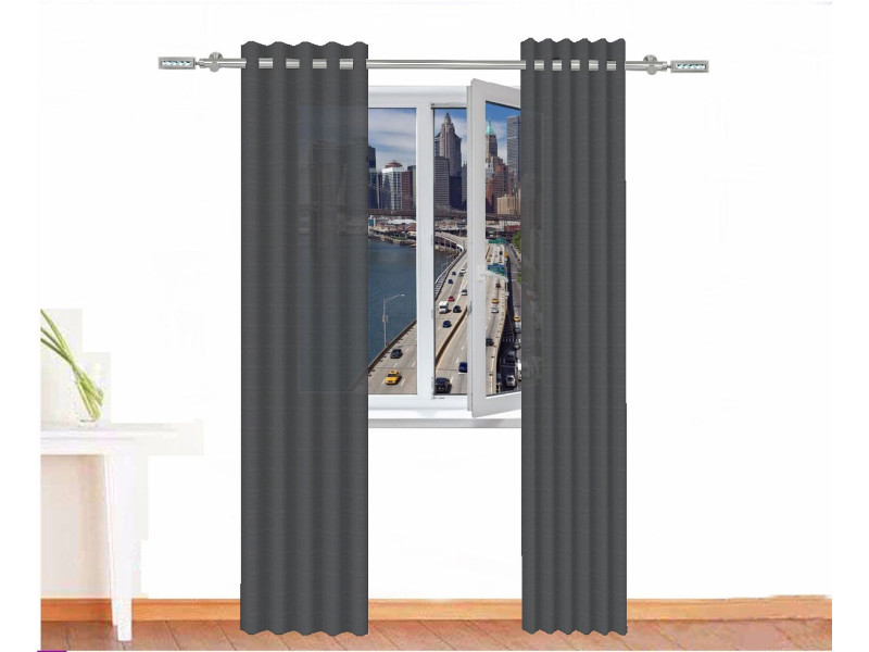 Cortina decorativa sejmet color gris acorazado