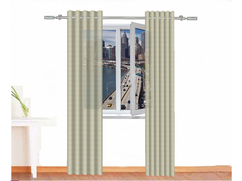 	Cortina decorativa sejmet color blanco perla