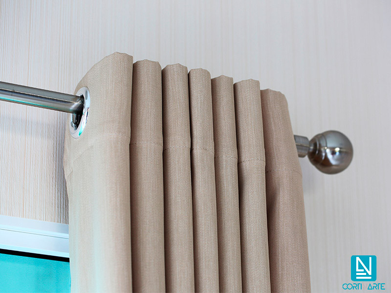 Cortina decorativa ZEUS alpaca color caqui