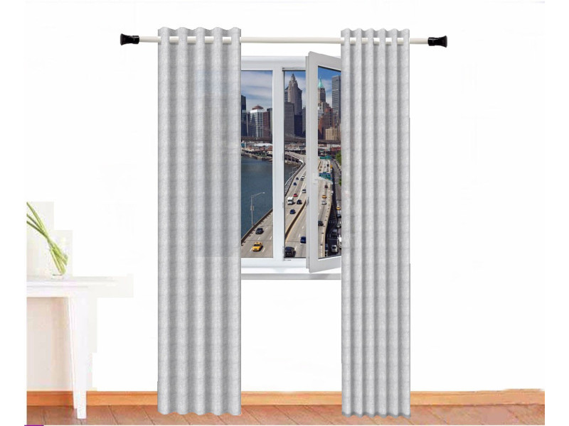 cortina decorativa alpaca zeus gris ceniza