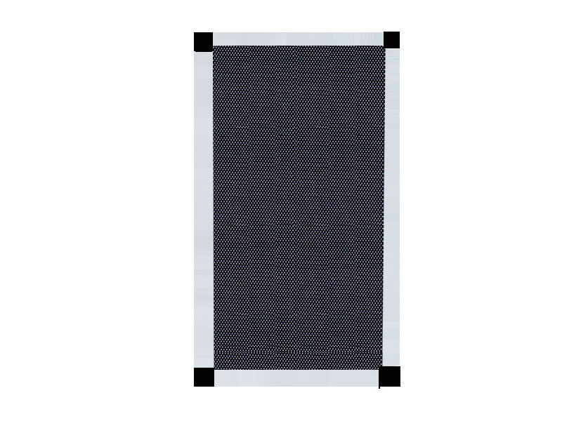 Mosquitera Corredera escuadra negro color anonizado plata