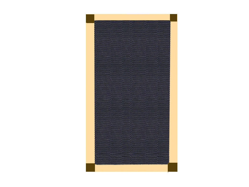 Mosquitera Corredera escuadra bronce color marfil claro