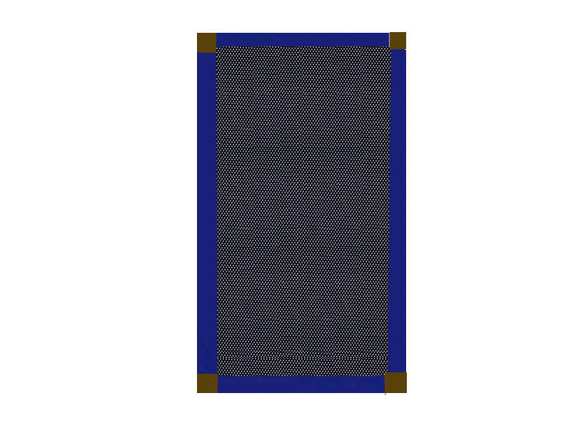 Mosquitera Corredera escuadra bronce color azul marino ultramar