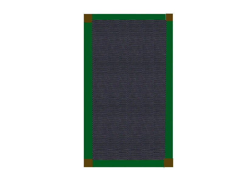 Mosquitera Corredera escuadra bronce color verde hoja