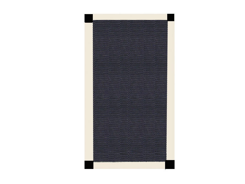 Mosquitera Corredera escuadra negra color blanco crema