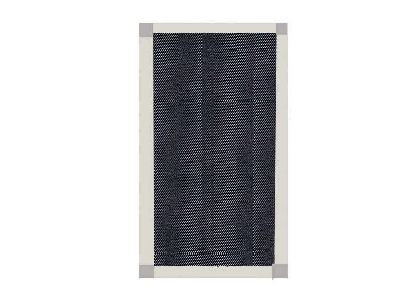 Mosquitera Corredera escuadra plata color gris luminoso