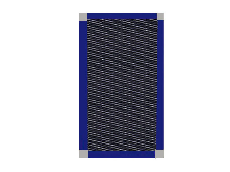 Mosquitera Corredera escuadra plata color azul marino ultramar