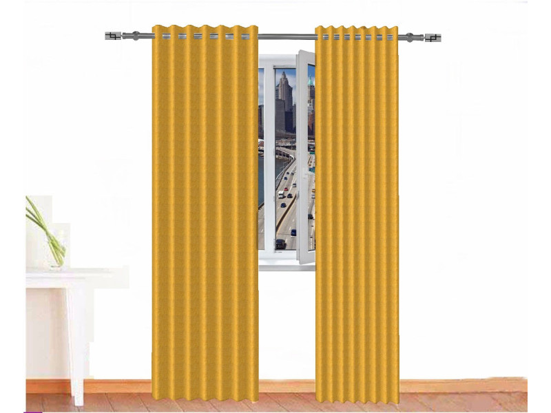 	cortina opaca apolo ignífugo color naranja oro