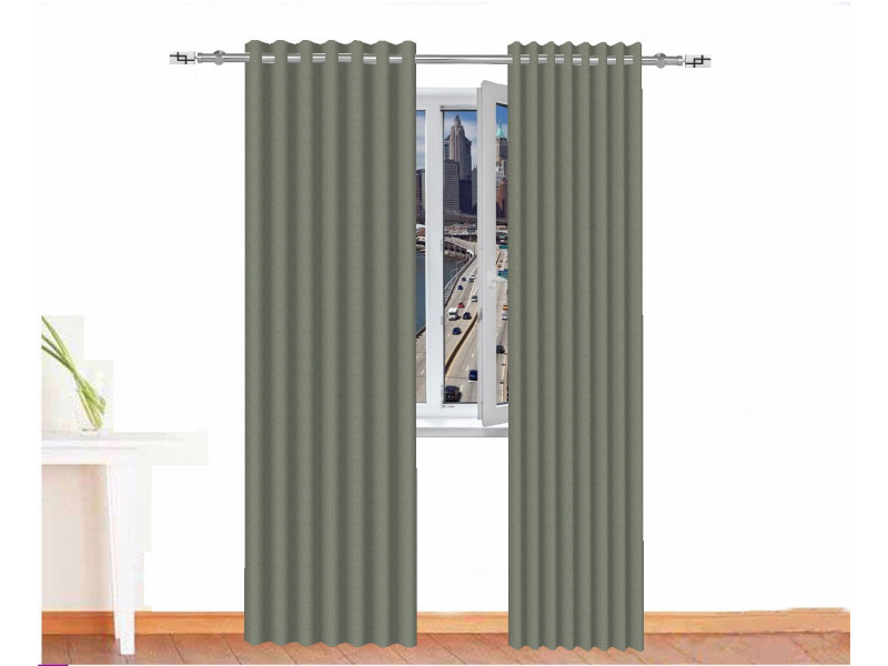 Cortina opaca BASTET gris ignifuga absorción acústica