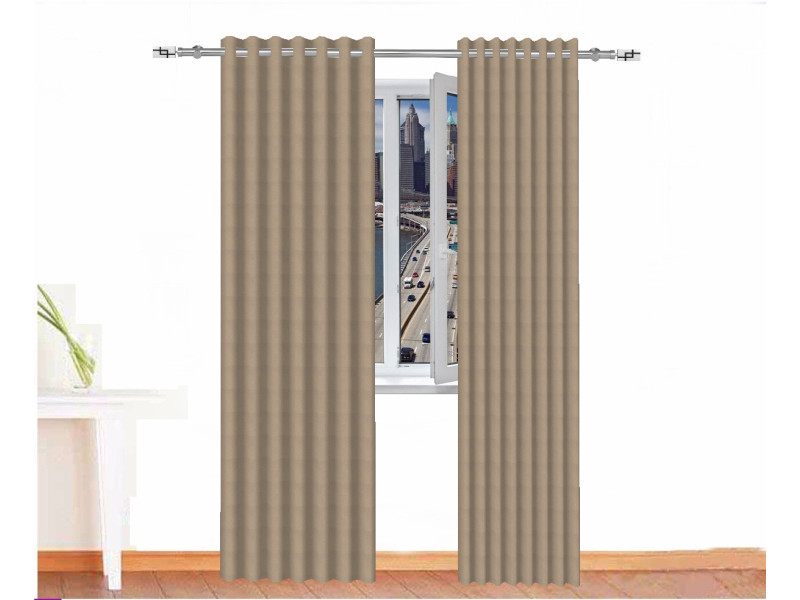 Cortina opaca BASTET beige ignífuga absorción acústica