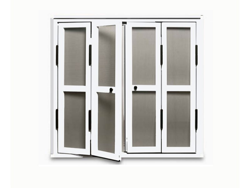 Mosquitera de Puerta Abatible escuadra blanca color blanco tráfico