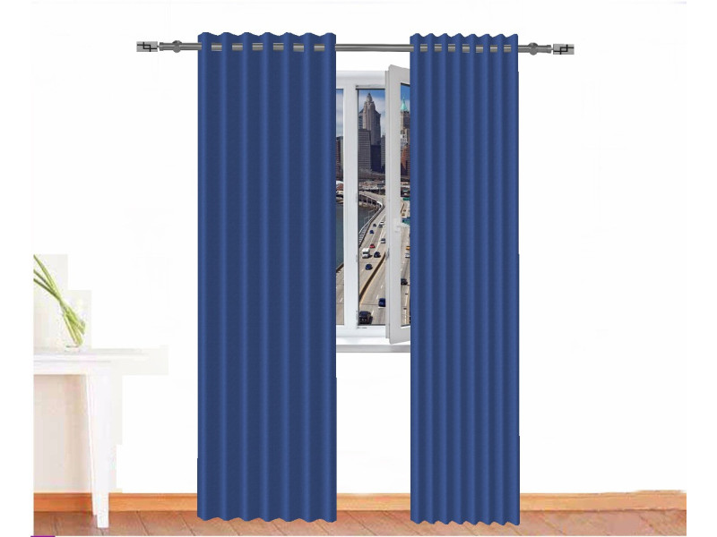 Cortina opaca BASTET azul marino ignífuga absorción acústica