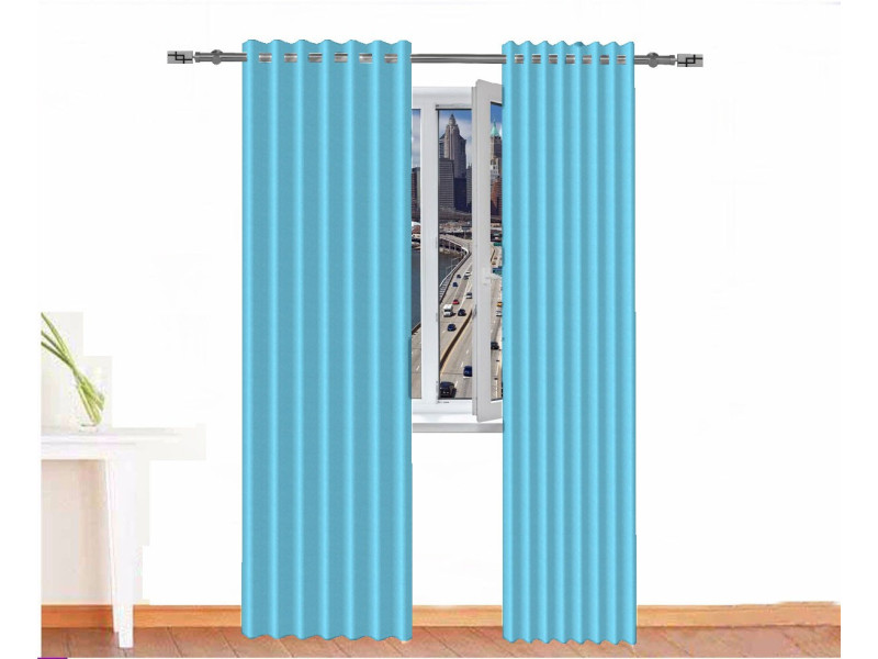 Cortina opaca BASTET azul cerúleo ignífuga absorción acústica