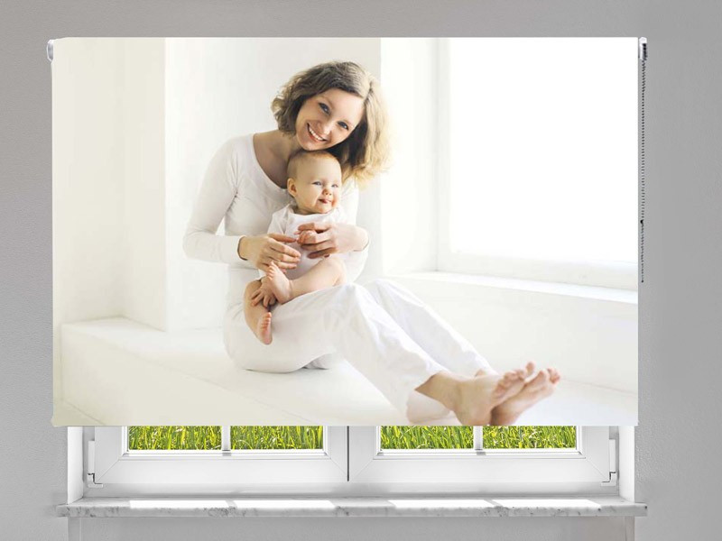 Estor enrollable FOTOGRAFIA felicidad de madre