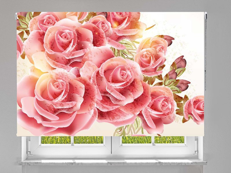 Estor enrollable FOTOGRAFIA flor vintage