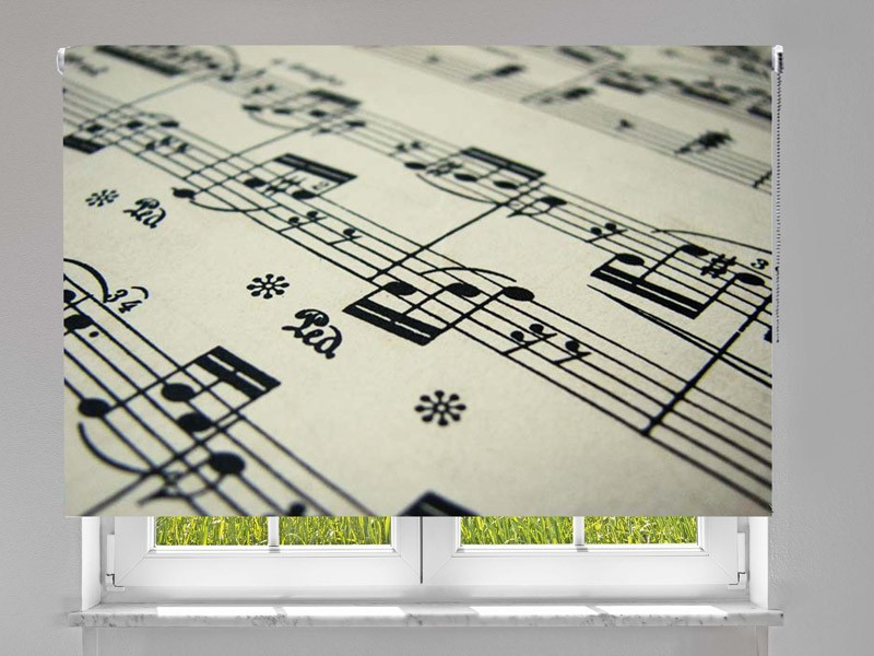 Estor enrollable FOTOGRAFIA notas musicales