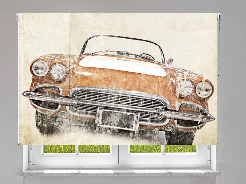 Estor enrollable FOTOGRAFIA pintura coche vintage