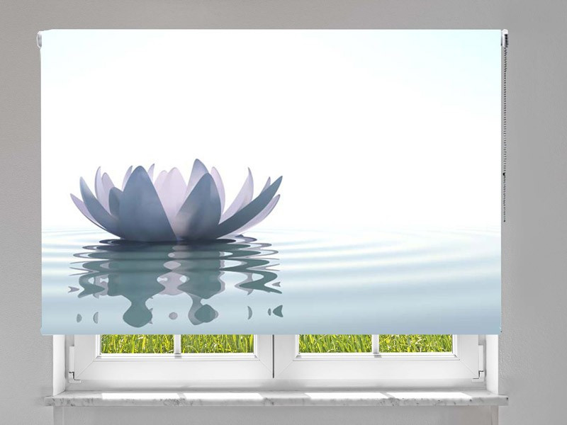 Estor enrollable FOTOGRAFIA flor en el agua